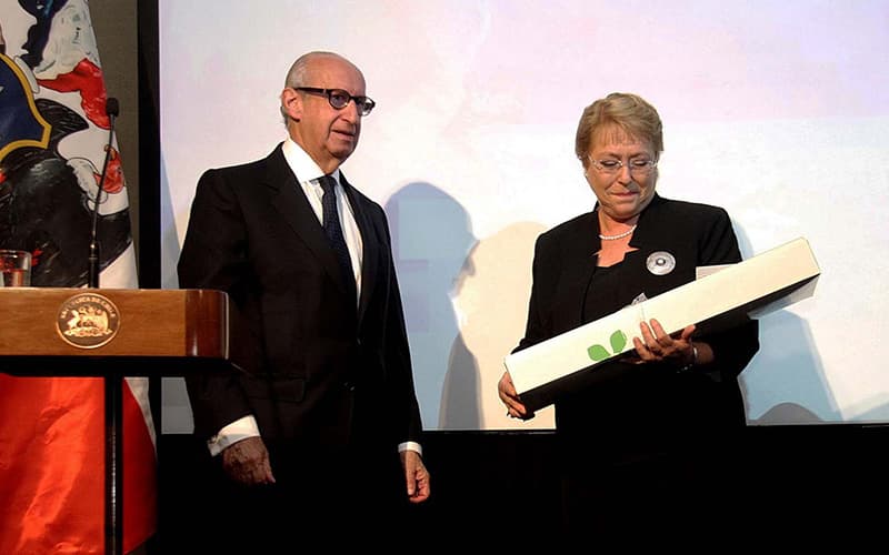 13° Workshop Asia Pacífico 2017 — Francisco Garcés con la Presidenta Michelle Bachelet